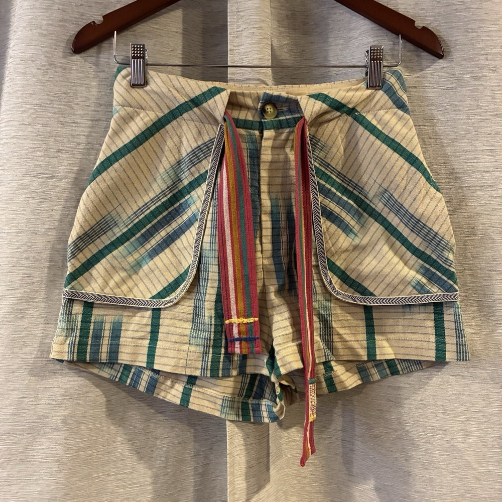 Urban Outfitters Eva Patterned Pocket Striped Shorts‎ sz 4 Boho Hippie